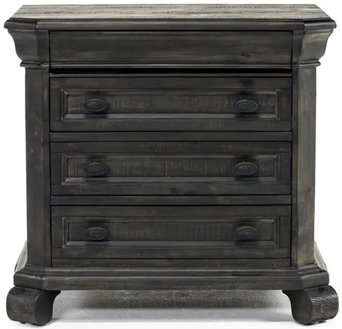 Bellamy 4 Drawer Nightstand in Charcoal