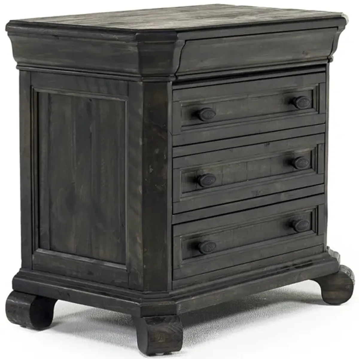 Bellamy 4 Drawer Nightstand in Charcoal