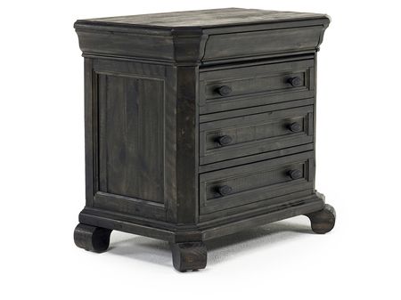 Bellamy 4 Drawer Nightstand in Charcoal
