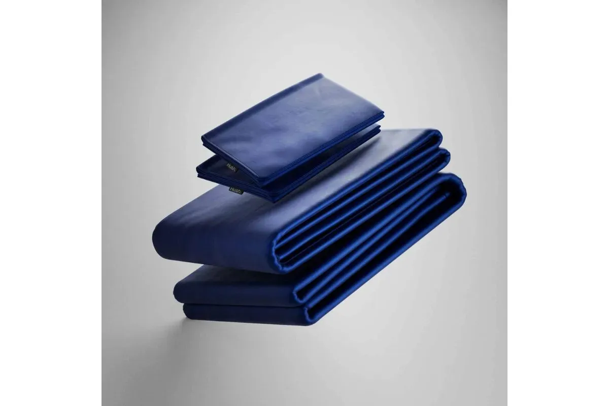 Iced Bamboo Cooling Sheets & Pillowcase Set in Navy, Queen