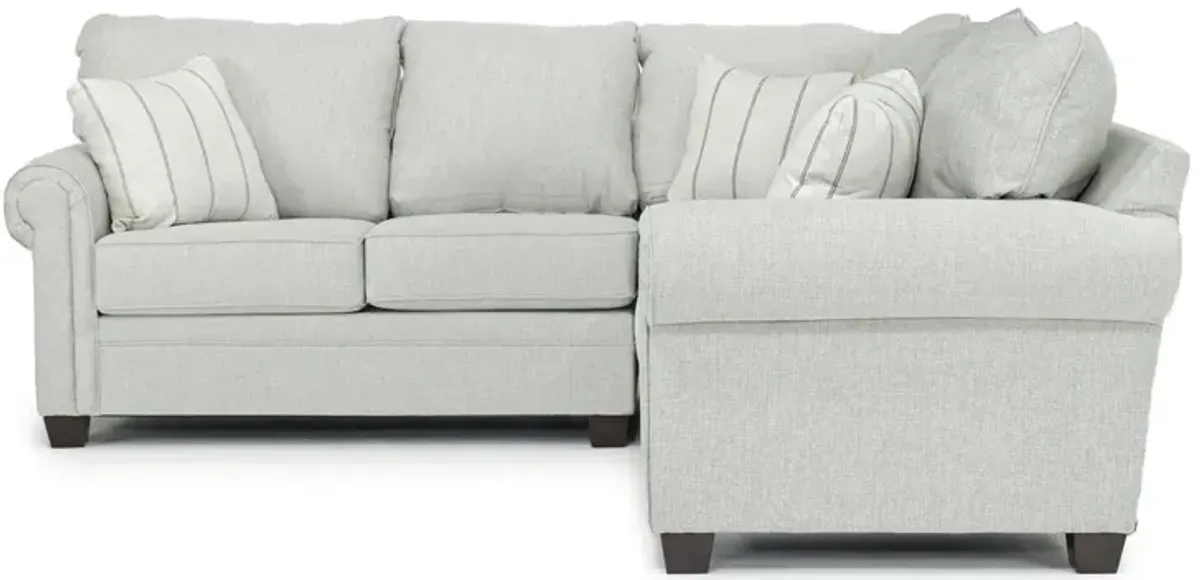 Cordoba Tux Loveseat Sectional in Splash Linen, Left Facing