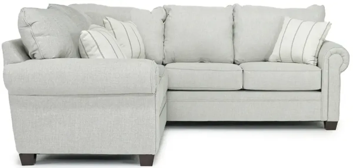 Cordoba Tux Loveseat Sectional in Splash Linen, Left Facing