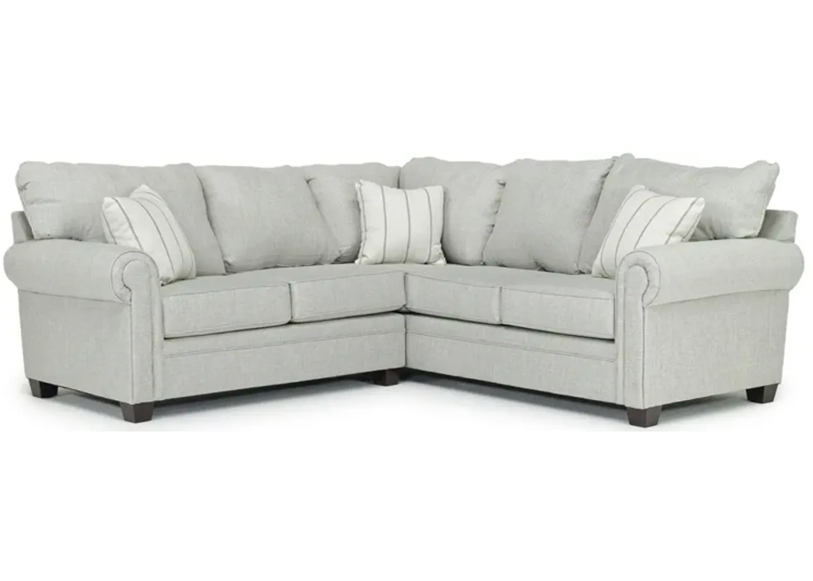 Cordoba Tux Loveseat Sectional in Splash Linen, Left Facing