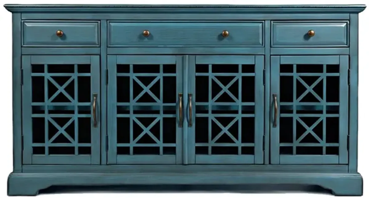 Skyy Media Console in Teal, 60 Inch