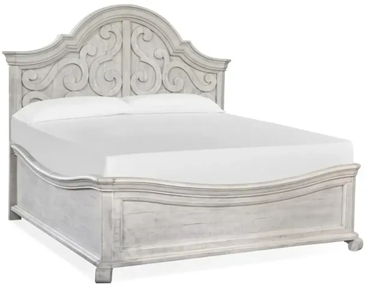 Bellamy Arch Panel Bed, Dresser & Mirror in White, CA King