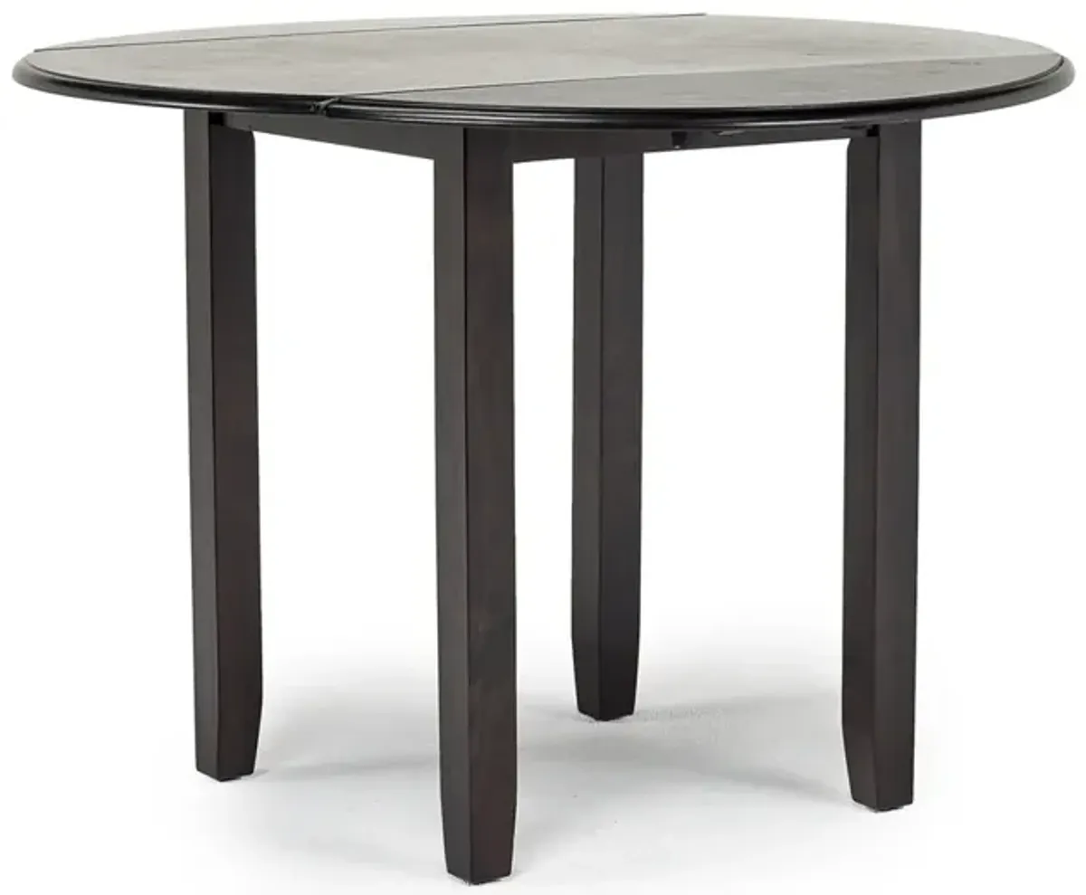 Gia Extendable Round Dining Table & 2 Chairs in Dark Brown