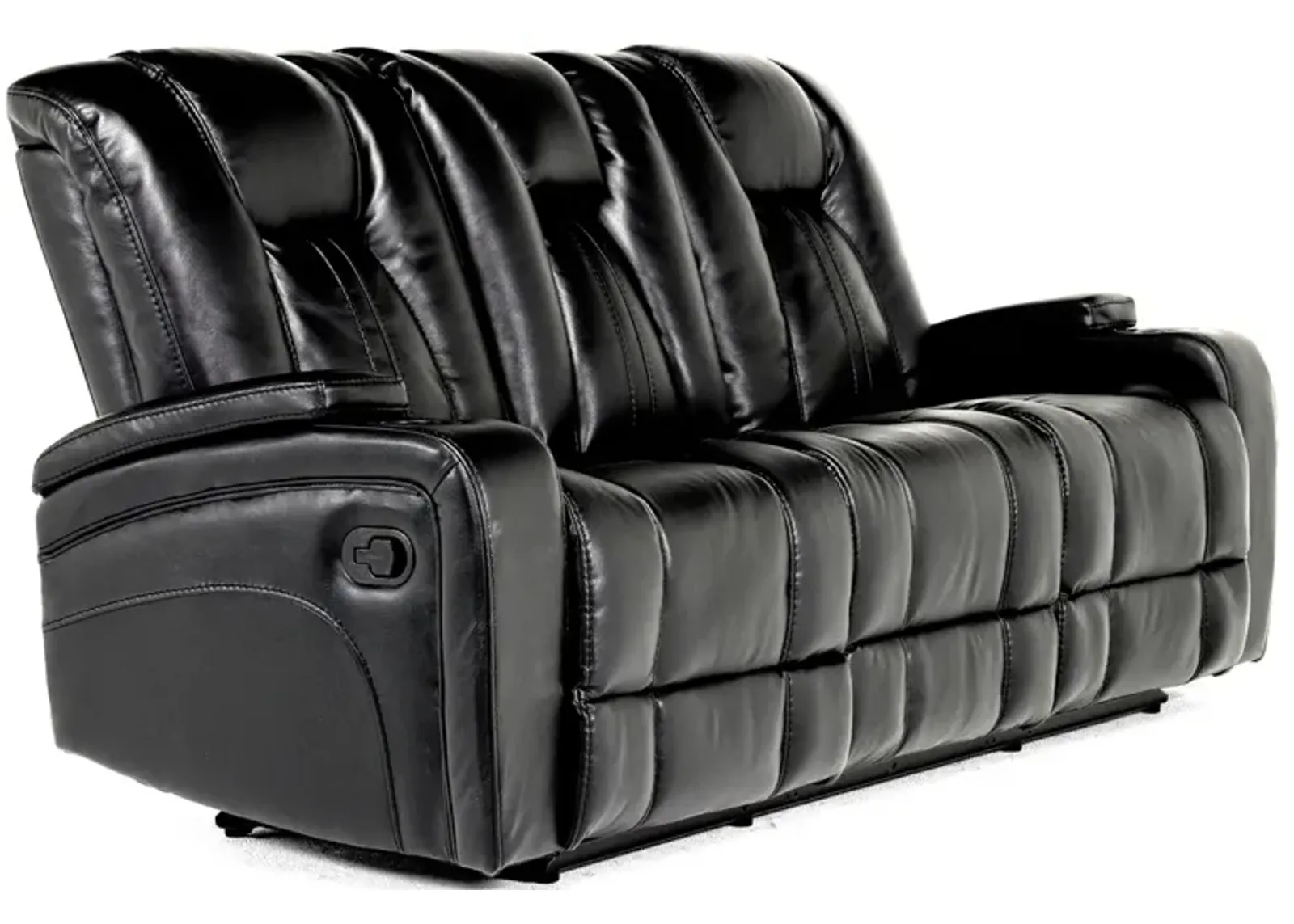 Vega Reclining Sofa in Black