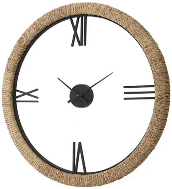 Montecito Wall Clock in Brown