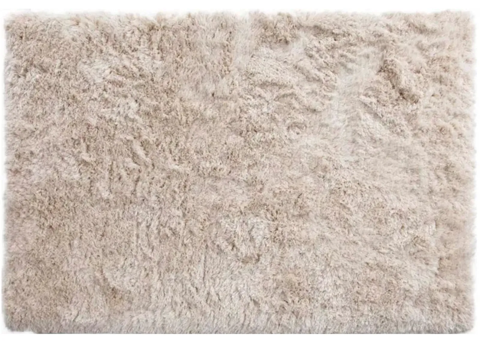 Luxe Shag Rug in Ivory, 8 X 10