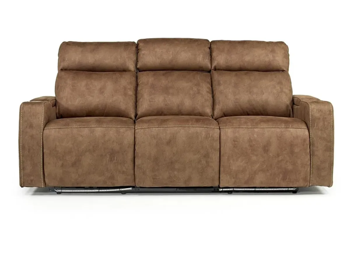 Rhys 2 Power Sofa in Brown