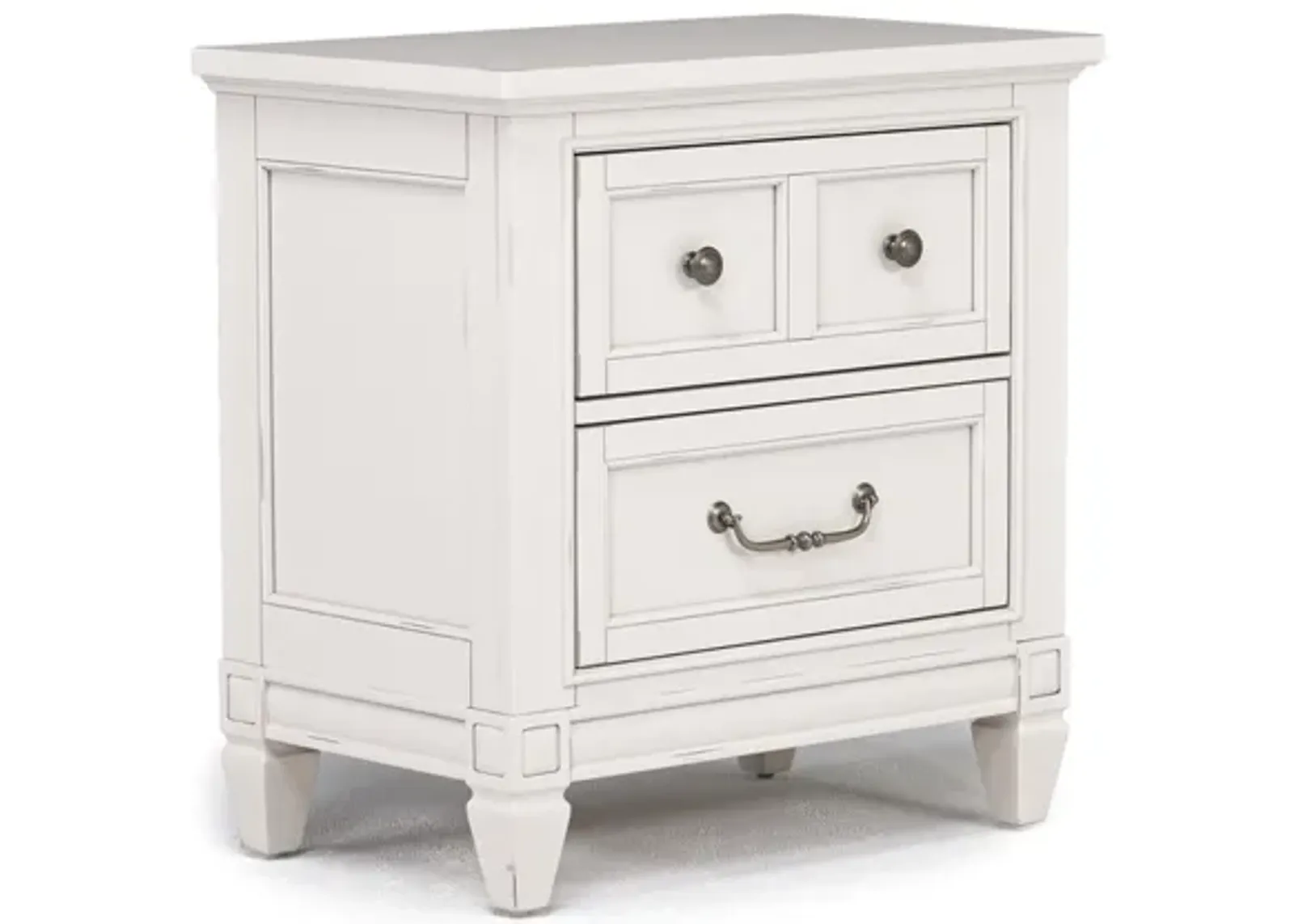 Willowbrook 2 Drawer Nightstand in Egg Shell White