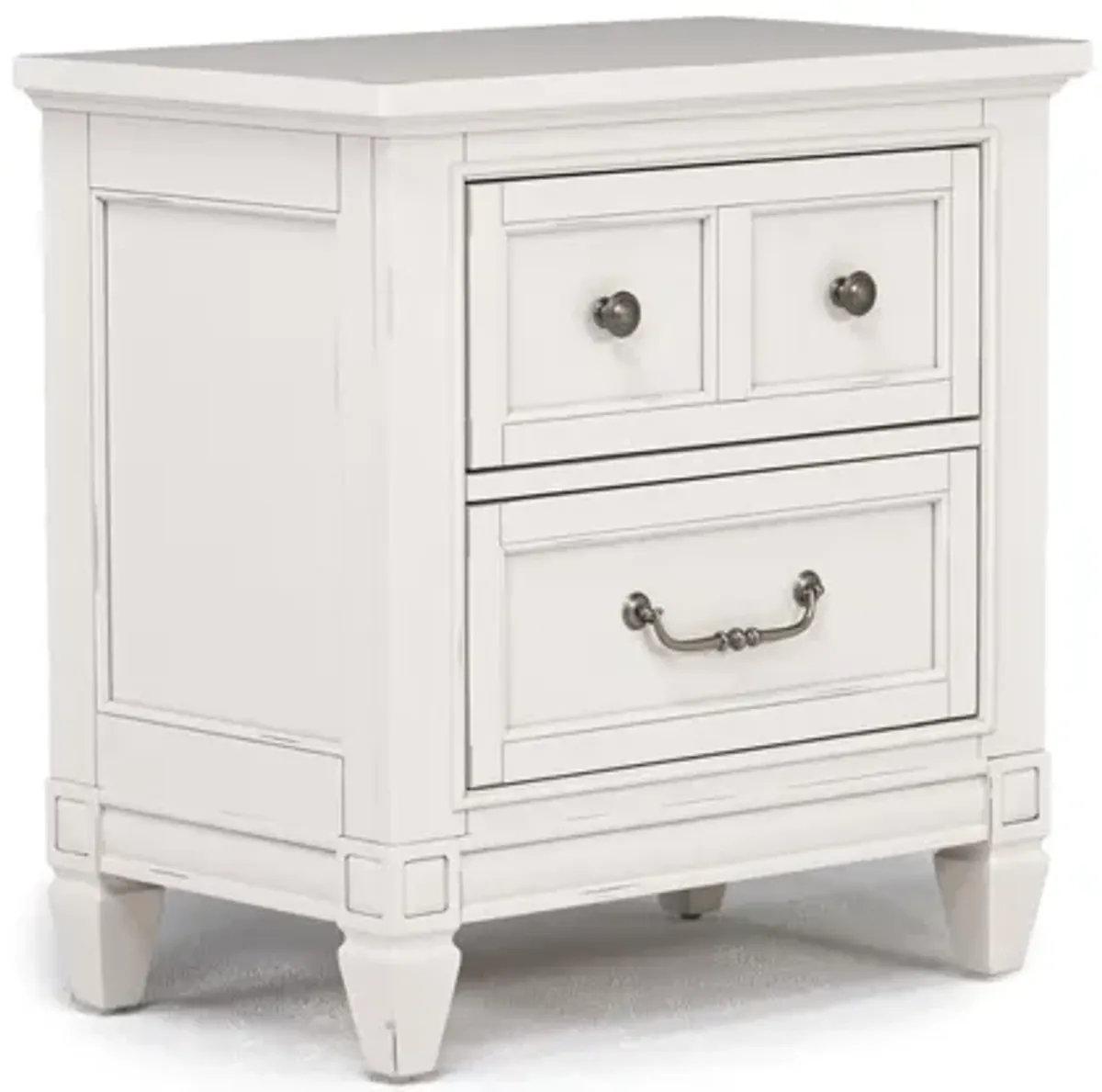 Willowbrook 2 Drawer Nightstand in Egg Shell White