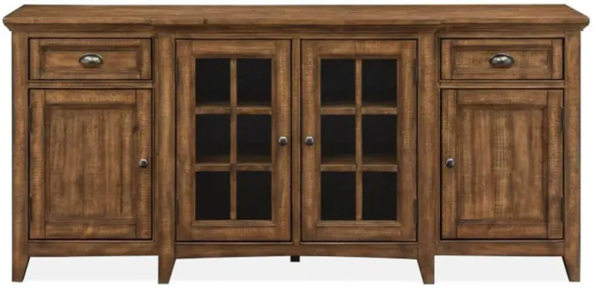 Bay Creek Media Console in Nutmeg w/ USB Charger, 70 Inch