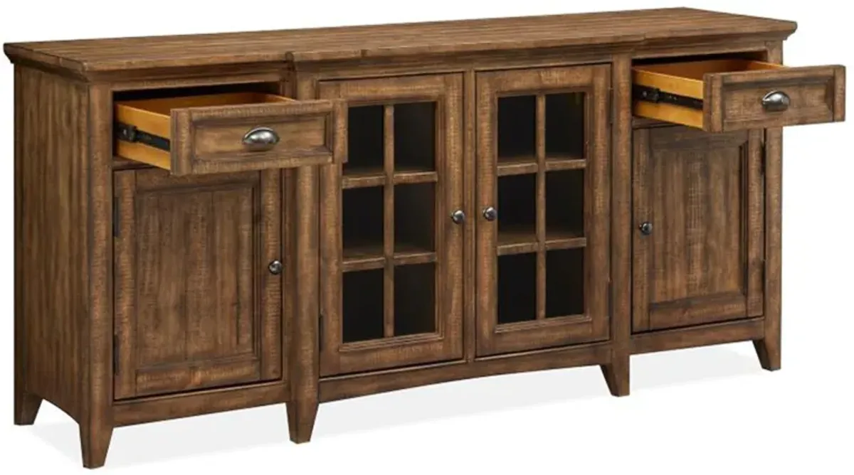 Bay Creek Media Console in Nutmeg w/ USB Charger, 70 Inch