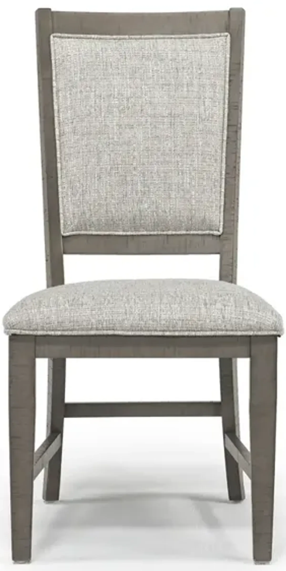 Bay Creek Side Chair in Light Gray, Upholstered V-back