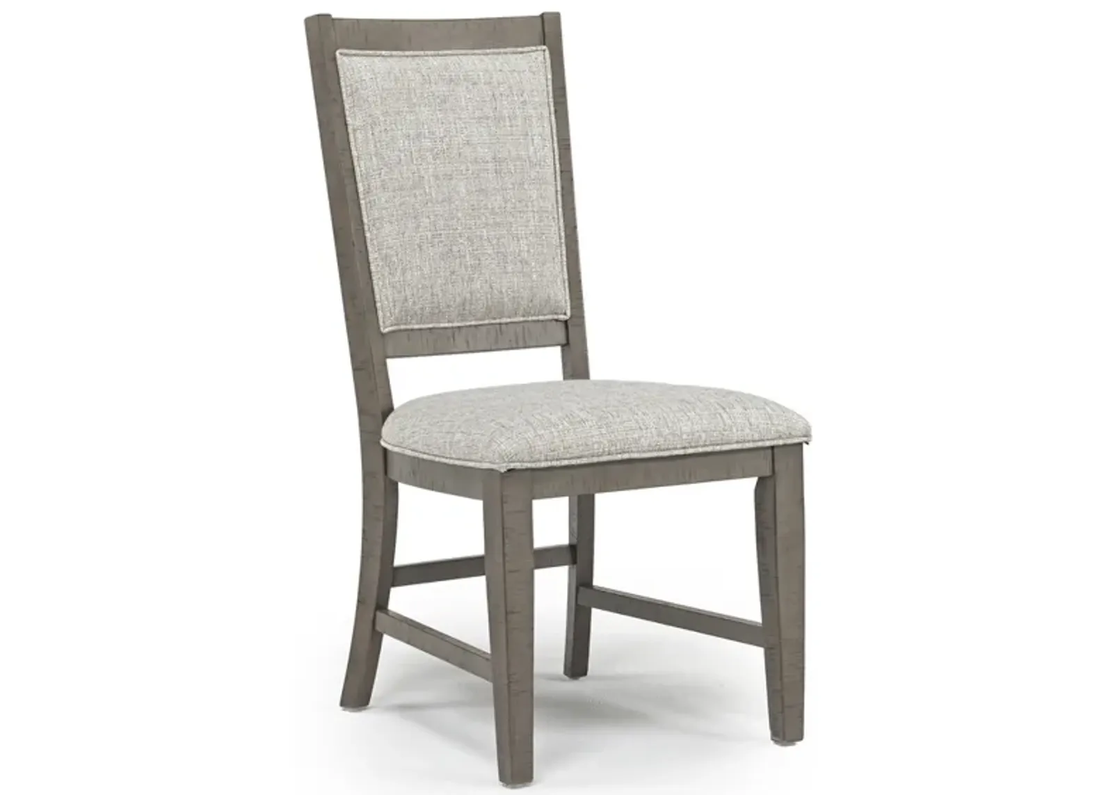 Bay Creek Side Chair in Light Gray, Upholstered V-back