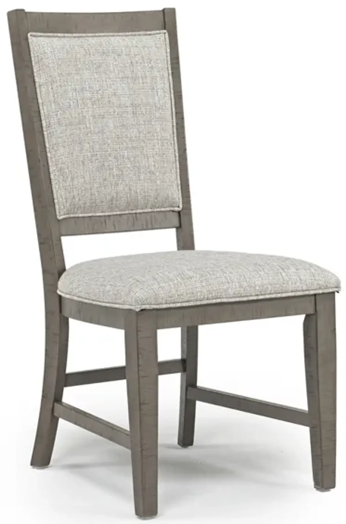 Bay Creek Side Chair in Light Gray, Upholstered V-back