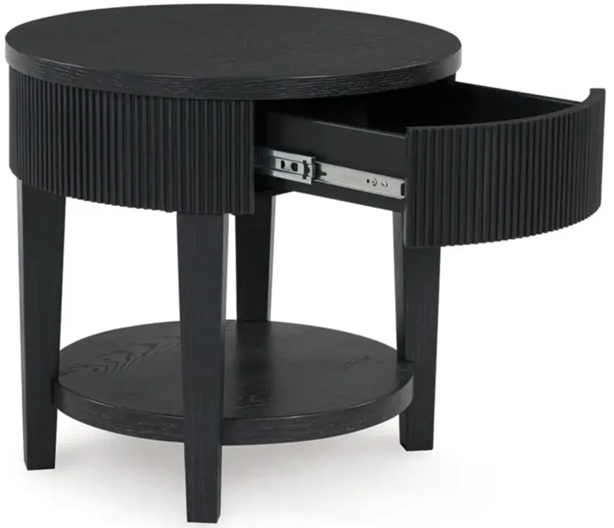 Marstream End Table in Charcoal Black