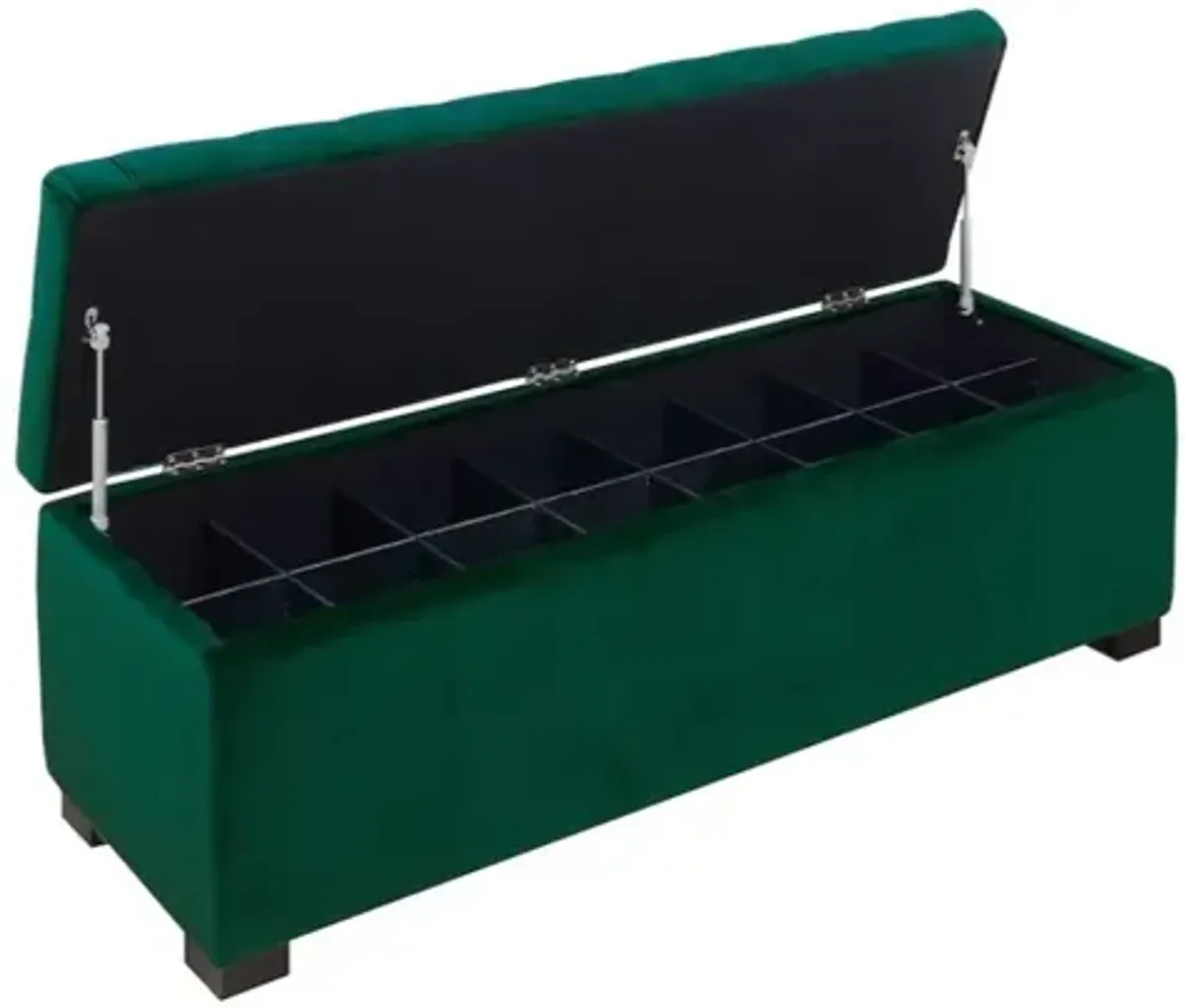 Chandler Storage Bench in Emerald