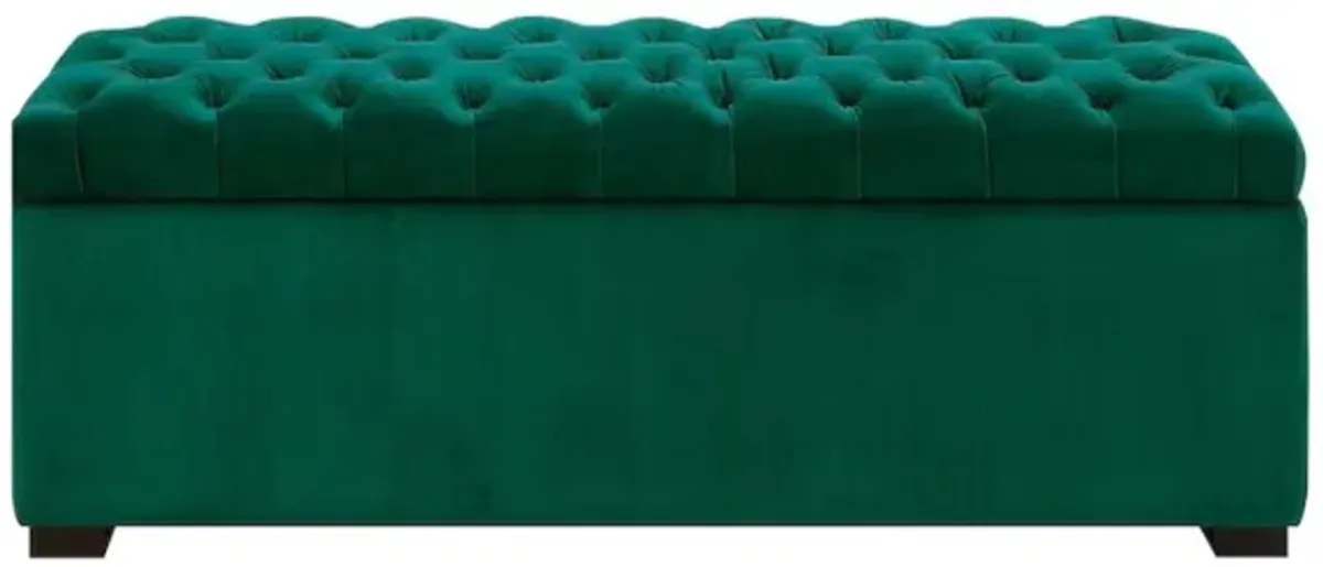 Chandler Storage Bench in Emerald