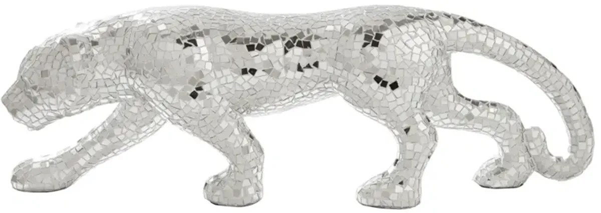 Drice Panther Sculpture in Silver