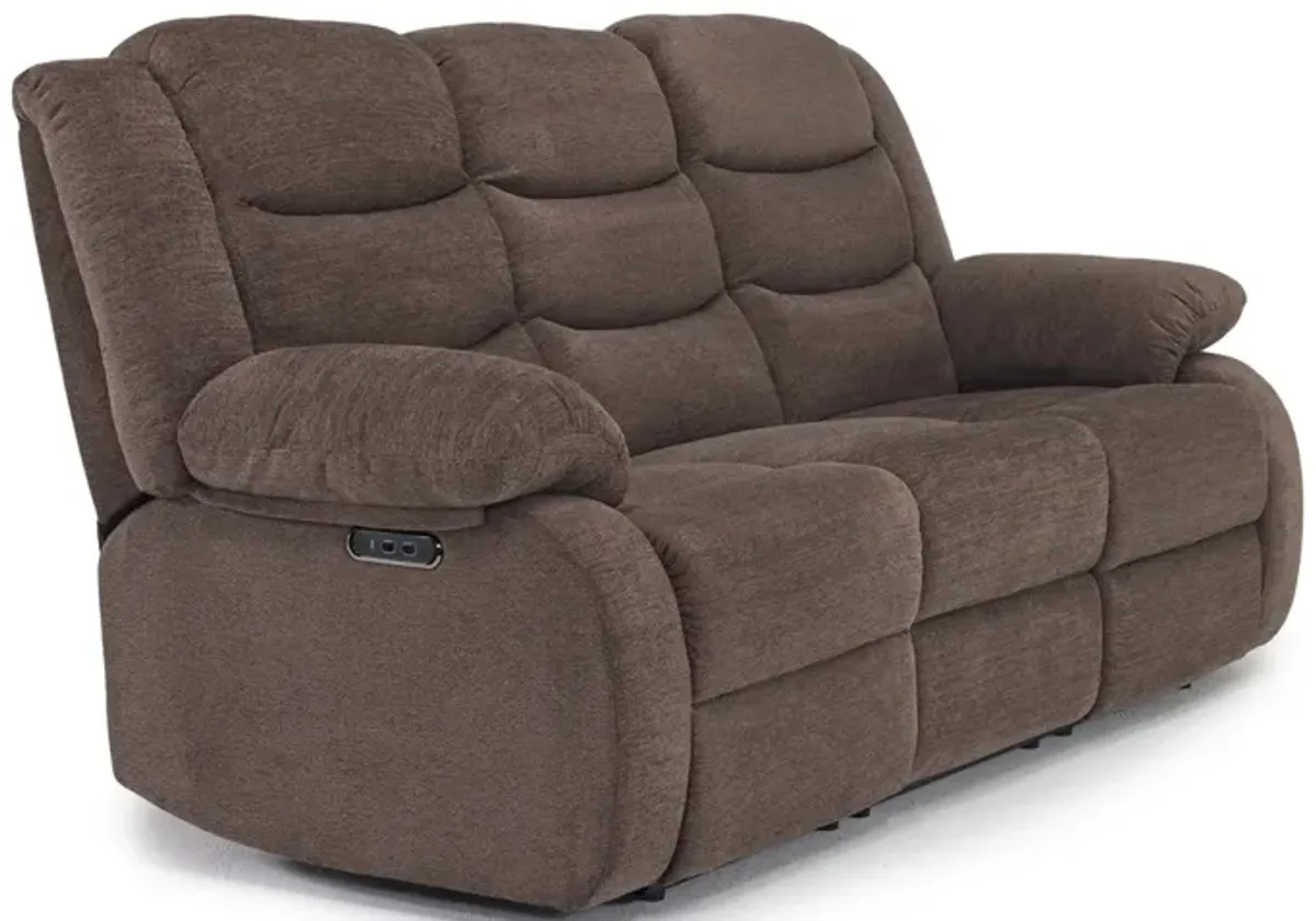 Kelsey Power Sofa in Brown