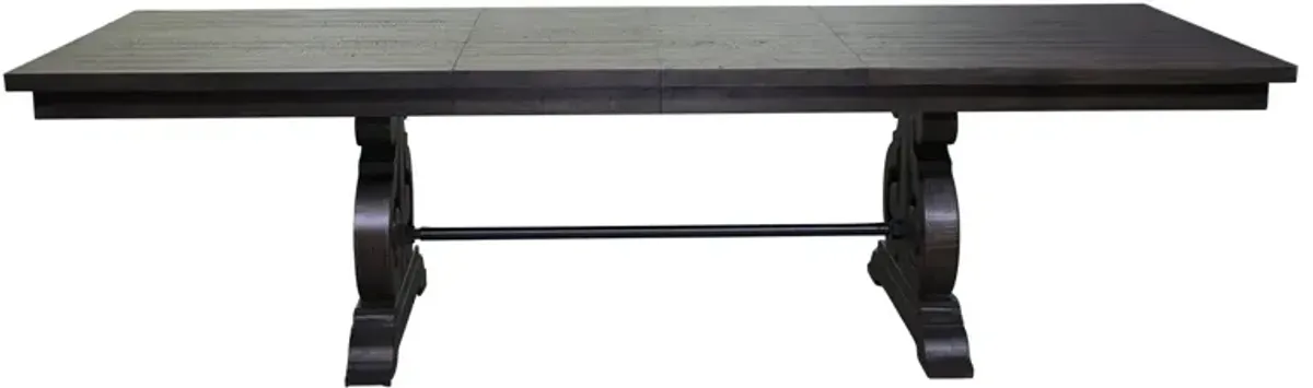 Stone Extendable Dining Table in Charcoal