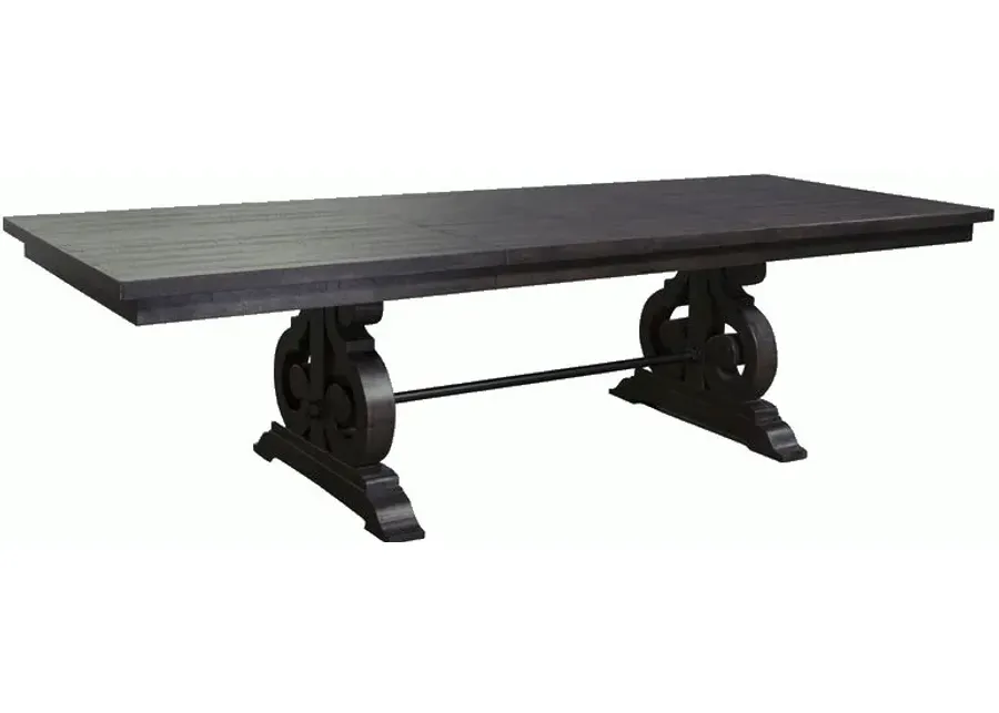 Stone Extendable Dining Table in Charcoal