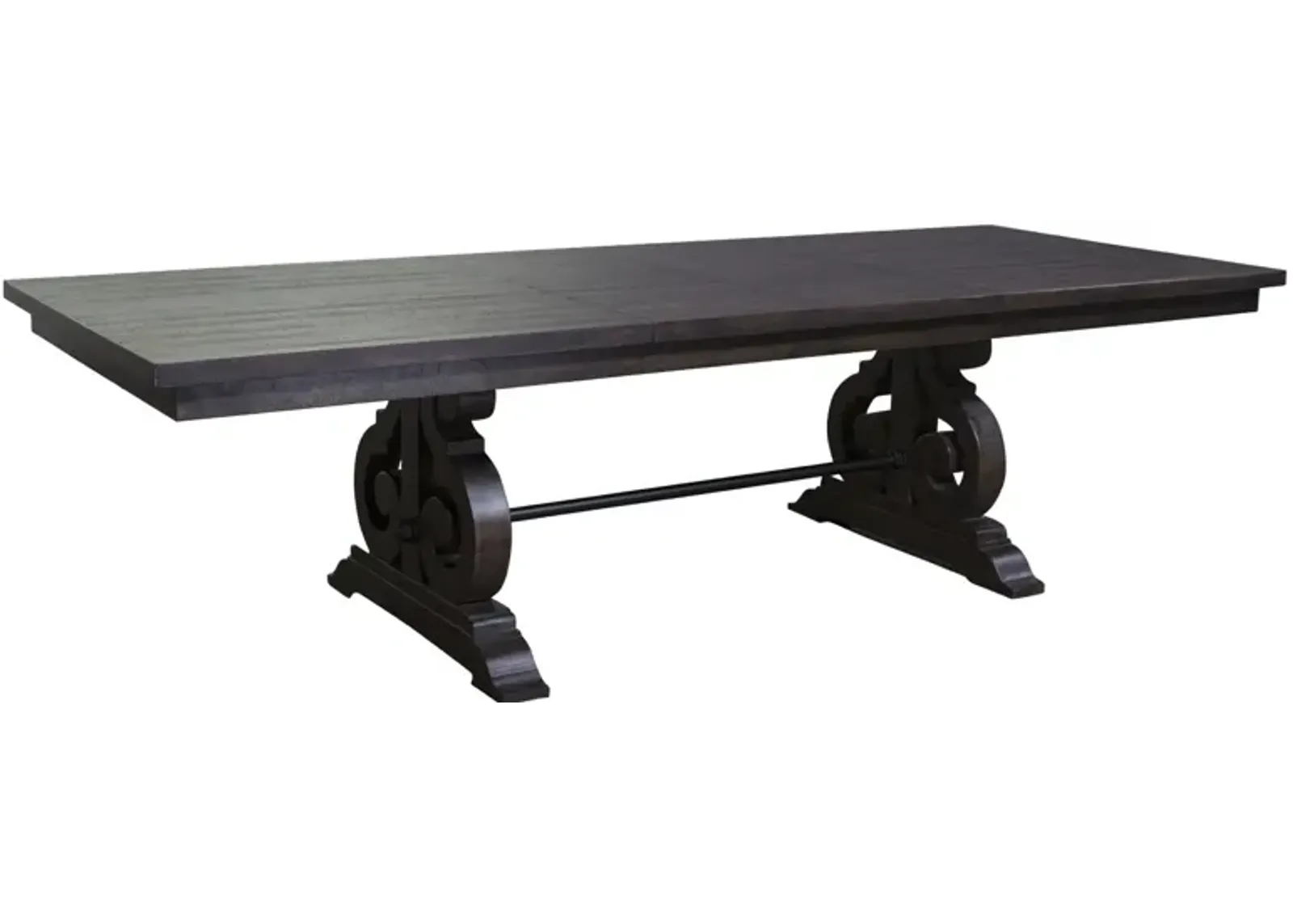 Stone Extendable Dining Table in Charcoal