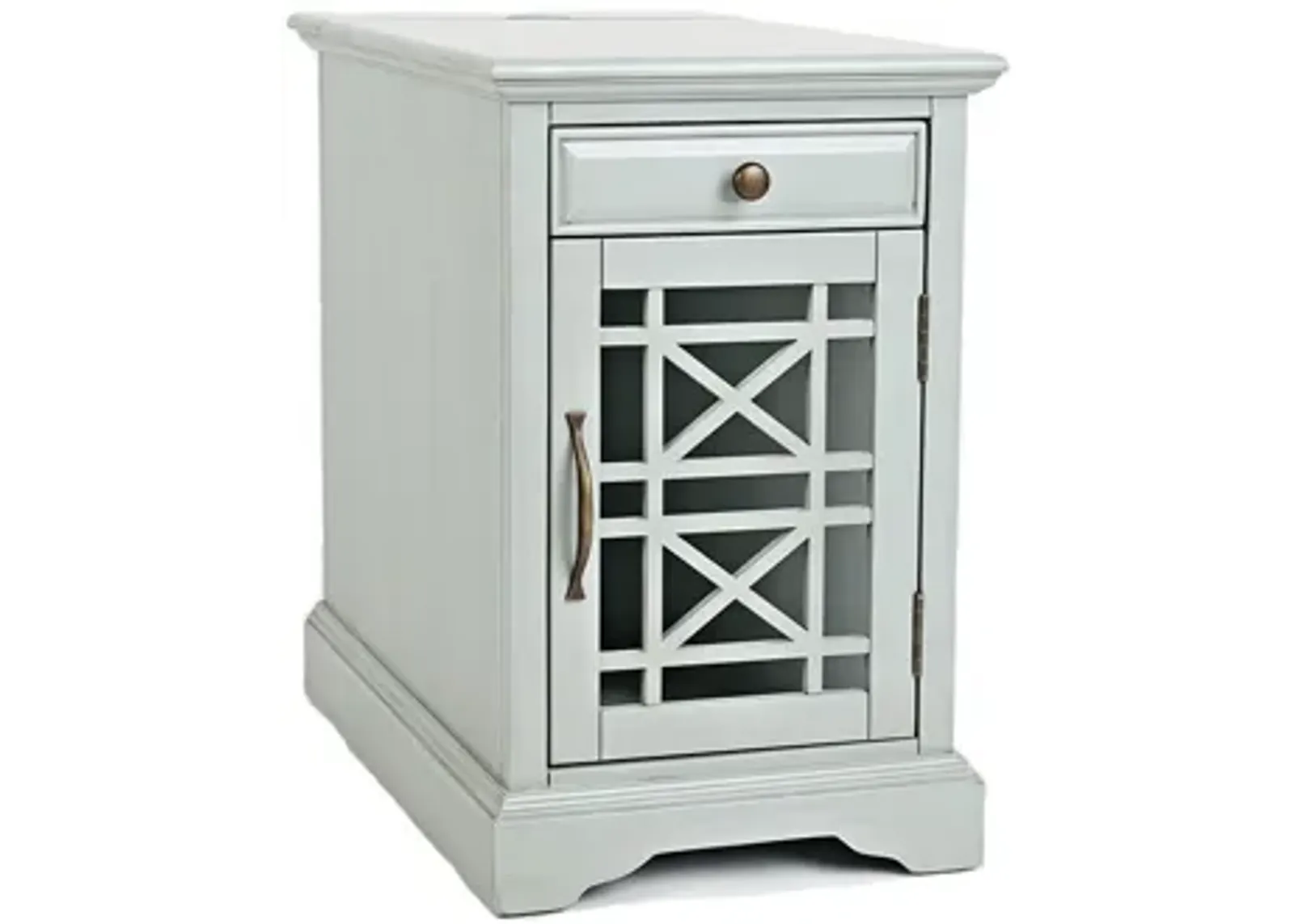 Skyy Chairside Table in Gray