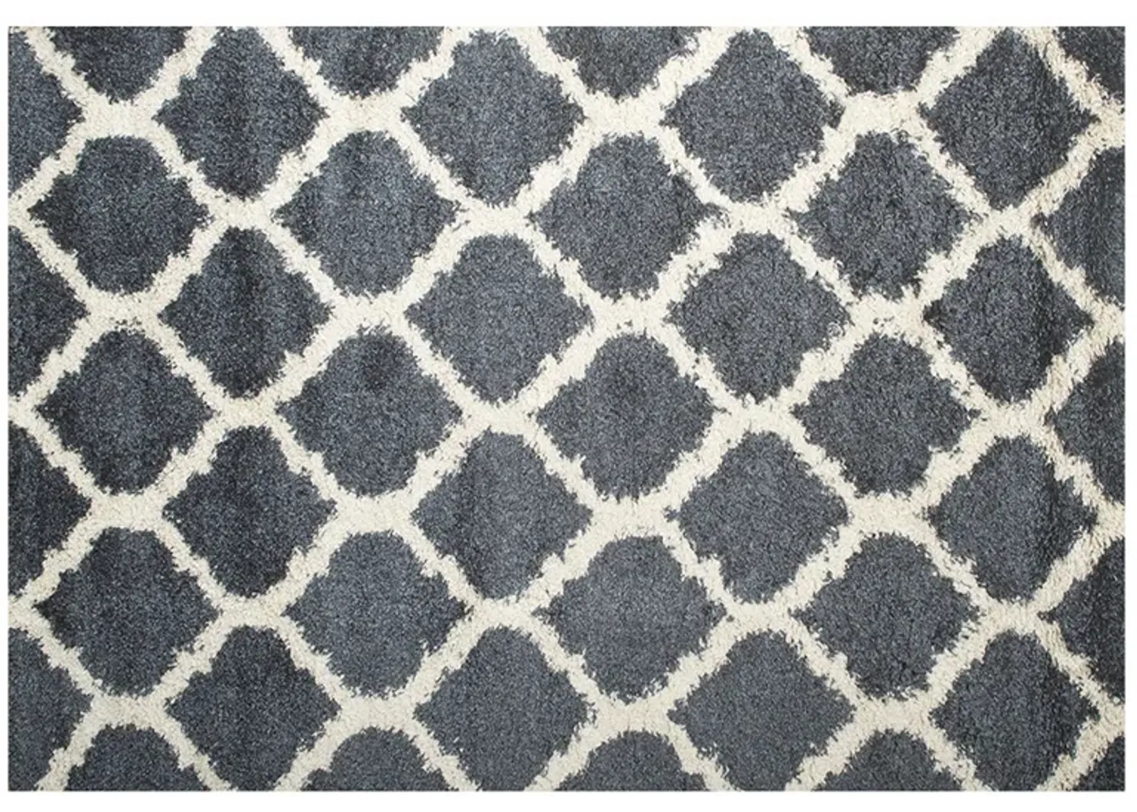 Comfort Shag Rug in Blue Geometric, 8 X 10