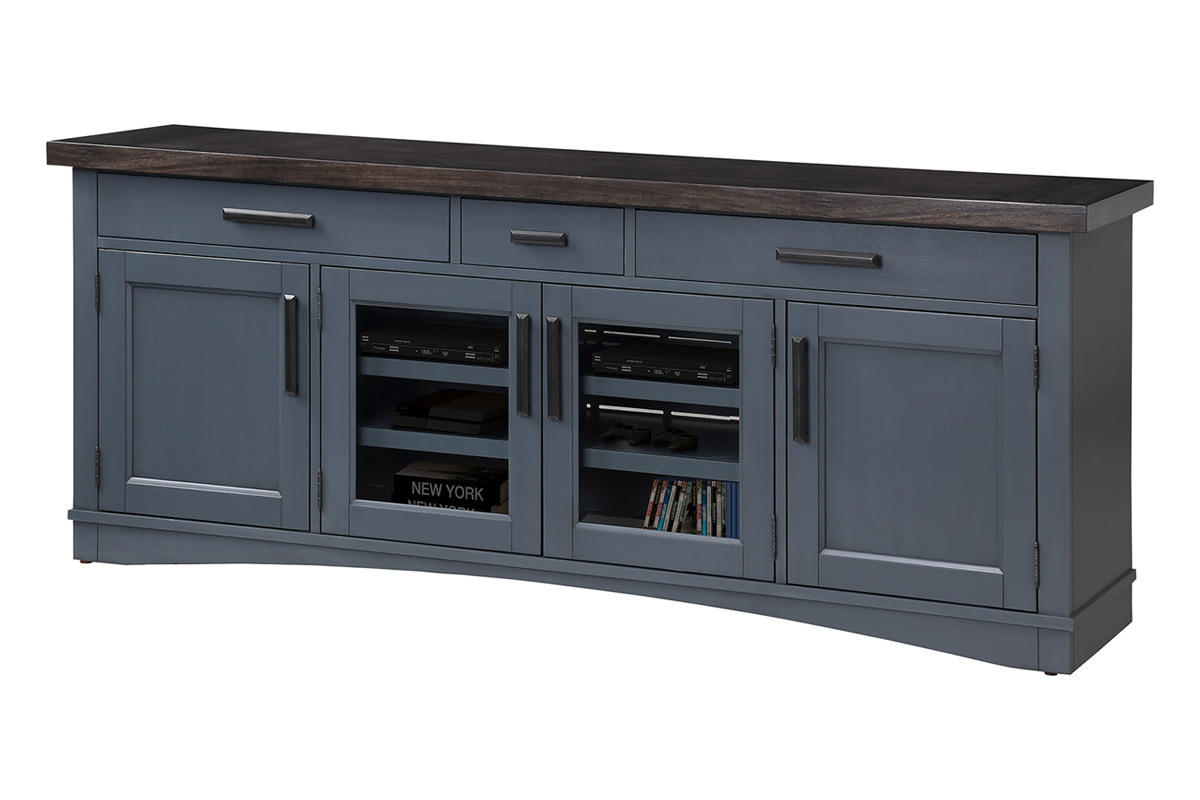 Americana Media Console in Blue, 76 Inch