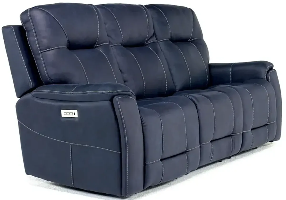 Kingston 3 Power Sofa in Ocean Blue