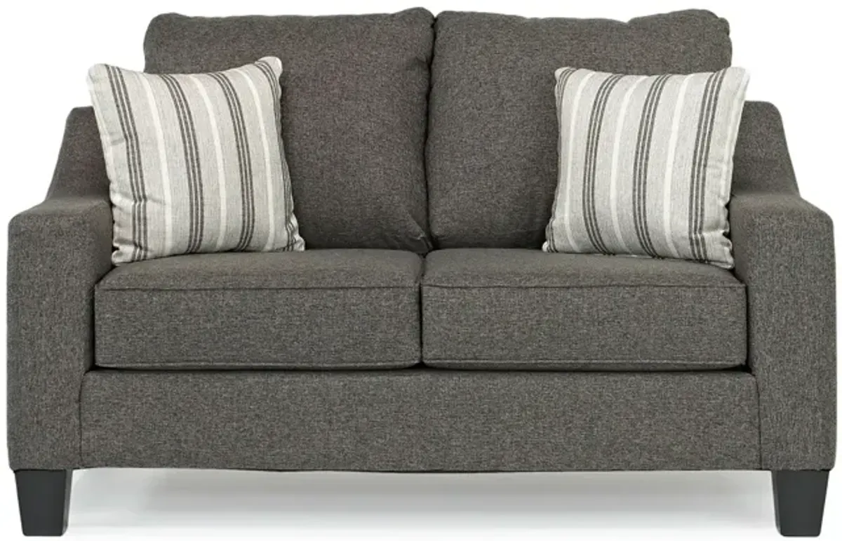 Lucy Loveseat in Splash Charcoal