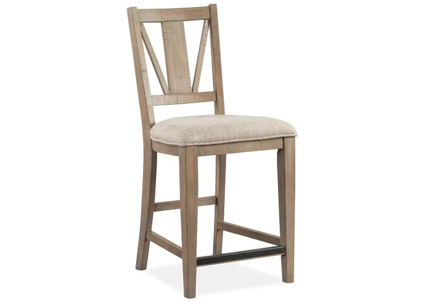 Bay Creek Counter Height Stool in Light Gray, V-Back