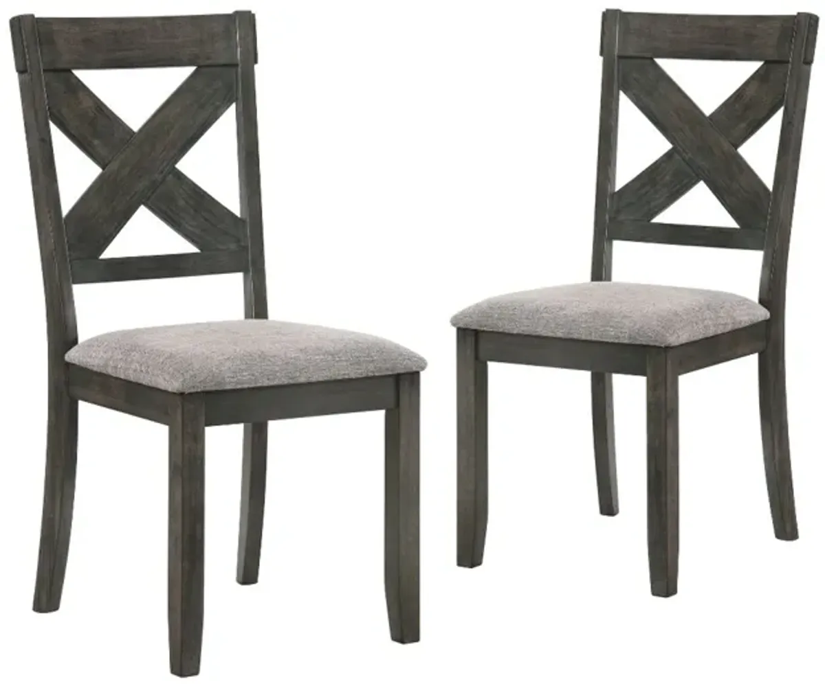 Gulliver Side Chair in Rustic Brown, Set of 2