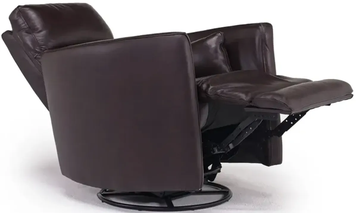 Retreat Swivel Gliding Recliner in Brown