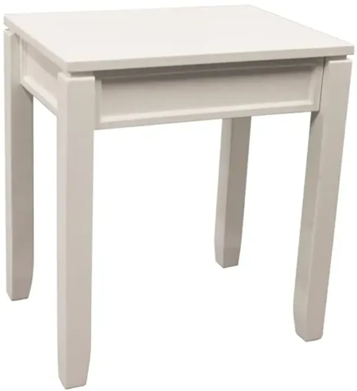 Boca Corner Table in White, 20 Inch