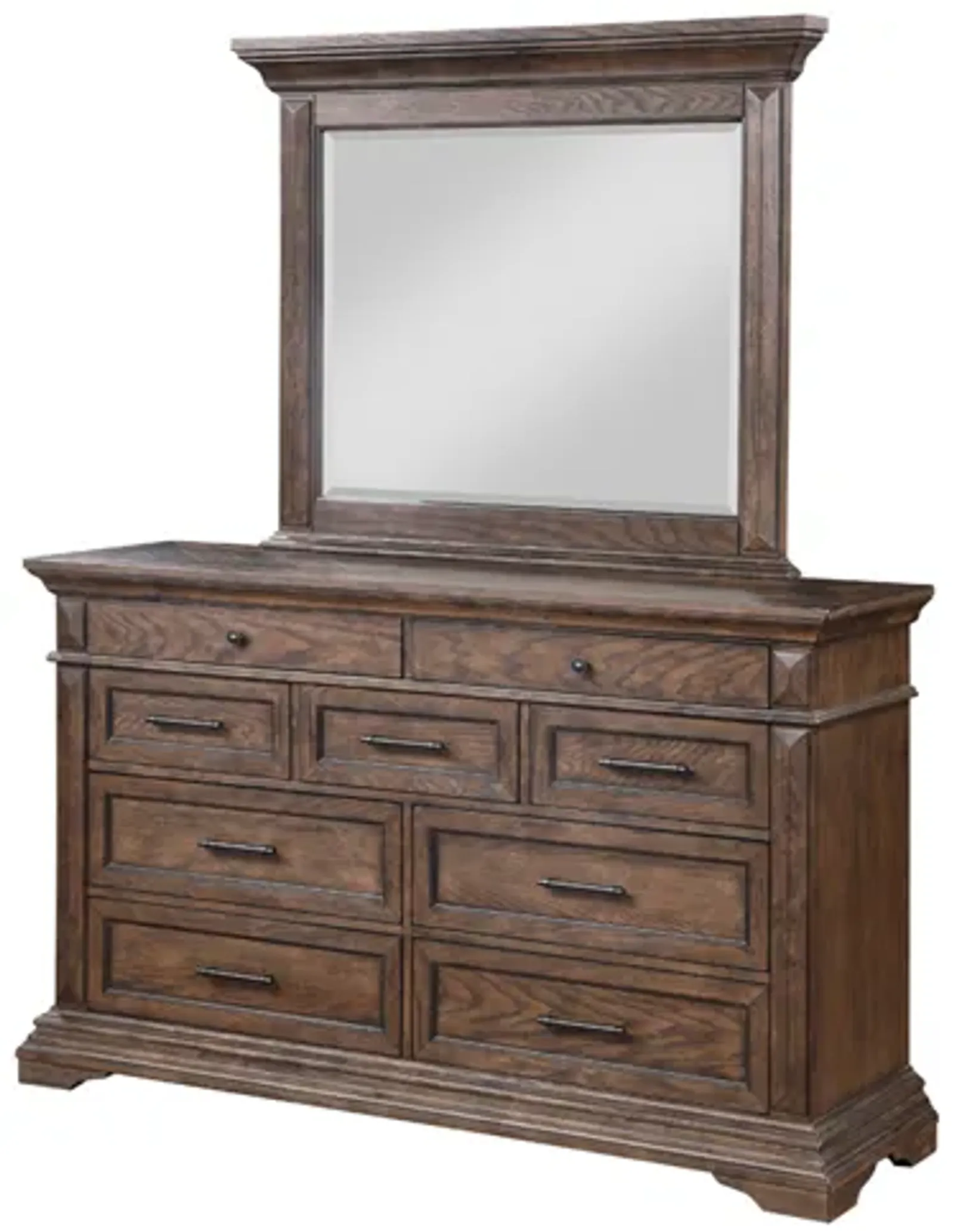 Jolie Vue Mirror in Brushed Walnut