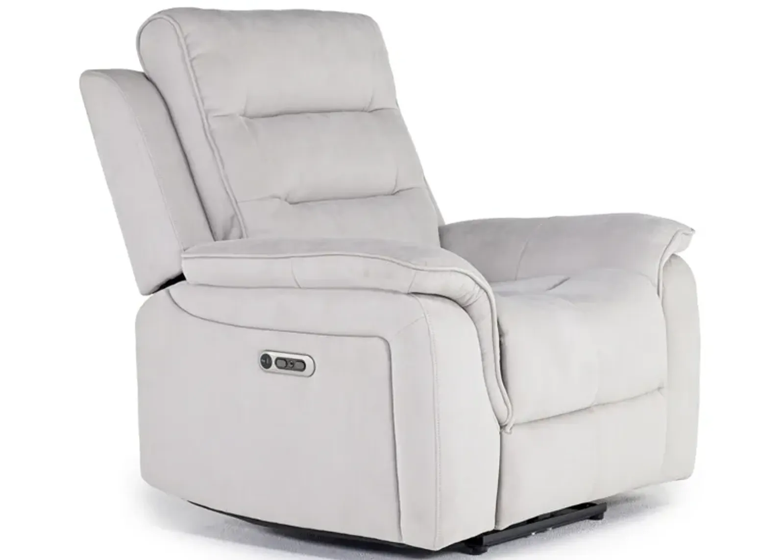 Chanell 2 Power Recliner in New Nappa Light Gray