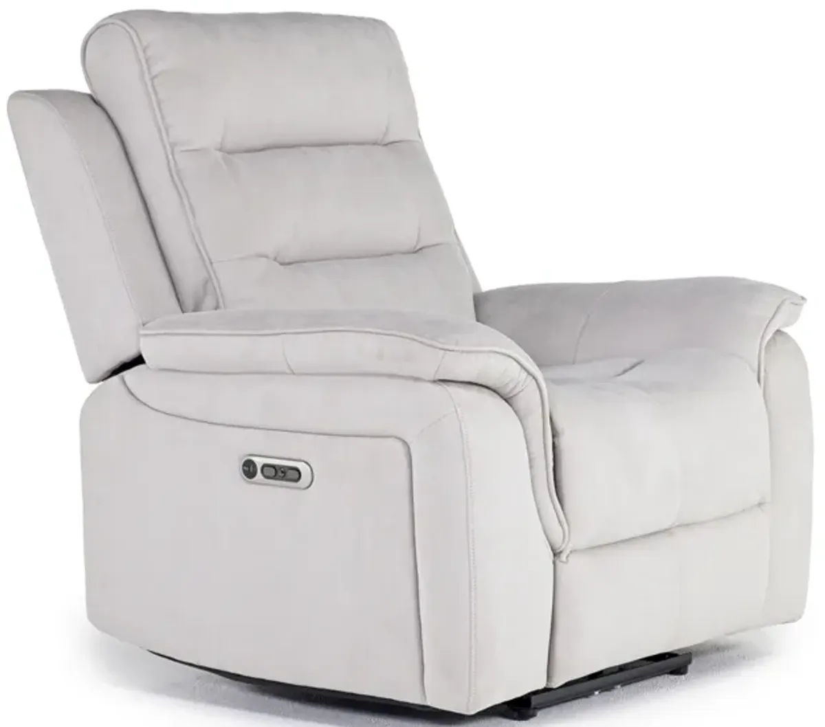 Chanell 2 Power Recliner in New Nappa Light Gray