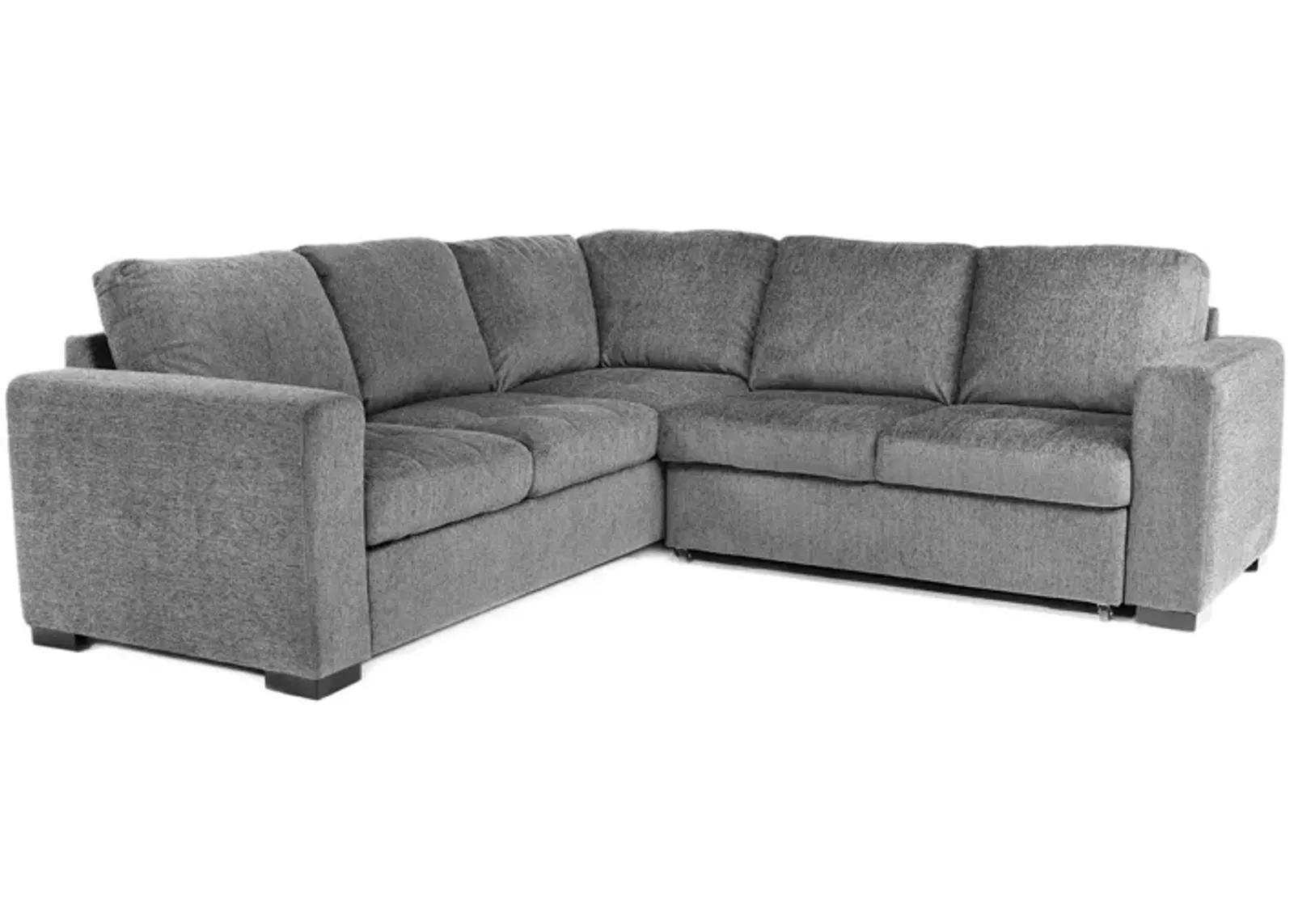 Claire Full Tux Sleeper Sectional in Posh Smoke, Right Facing