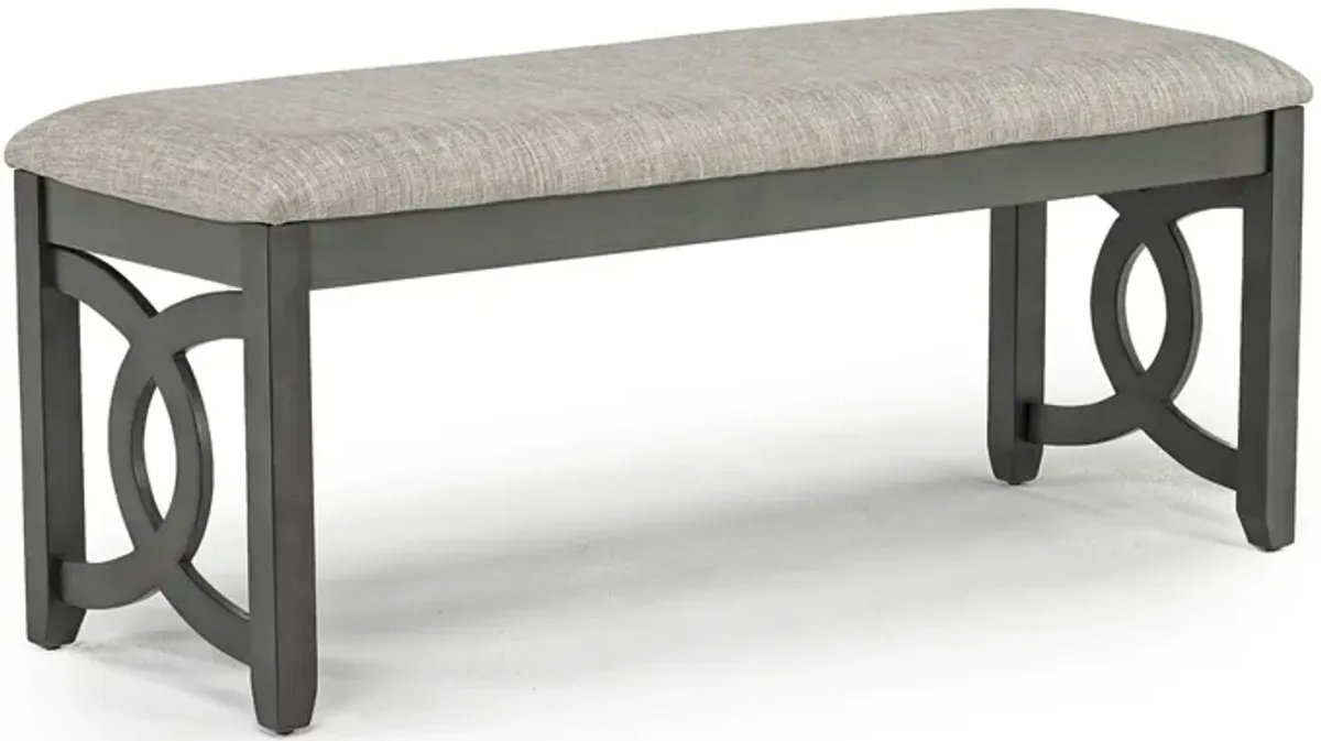 Gia Dining Bench in Gray