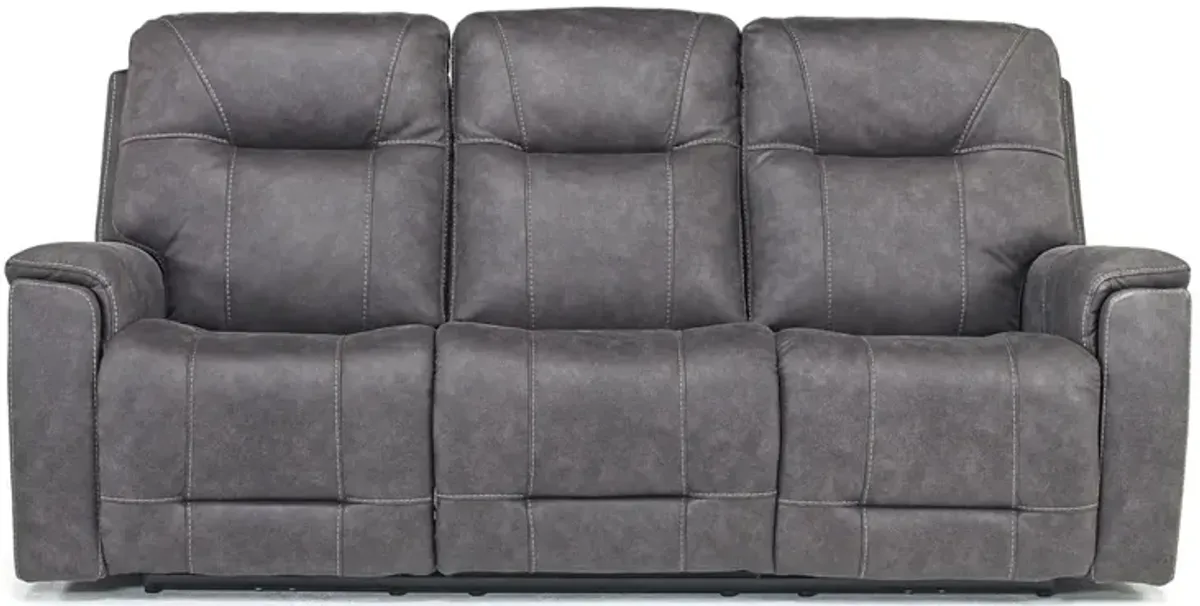 Kingston 3 Power Sofa in Steel Gray