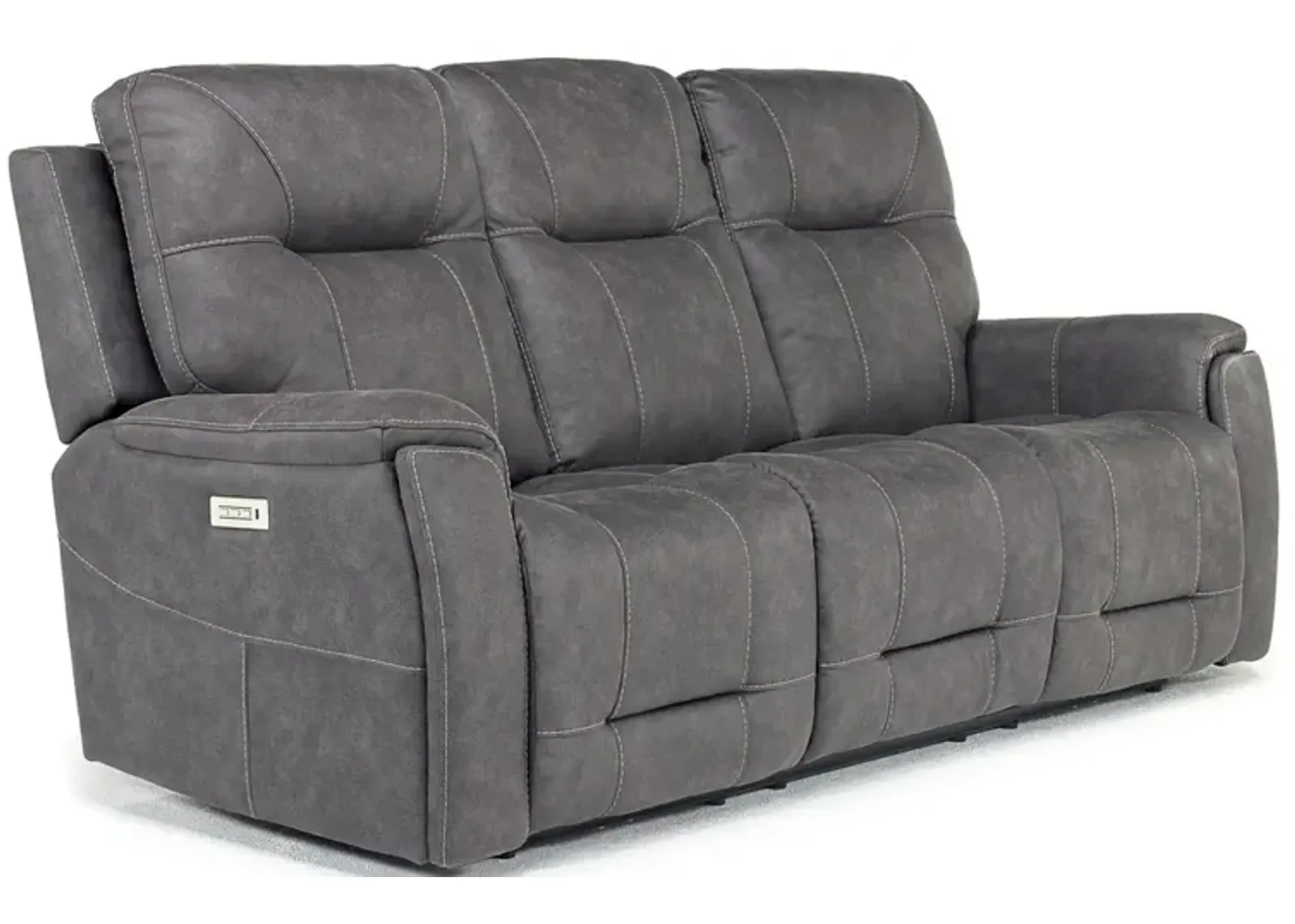 Kingston 3 Power Sofa in Steel Gray