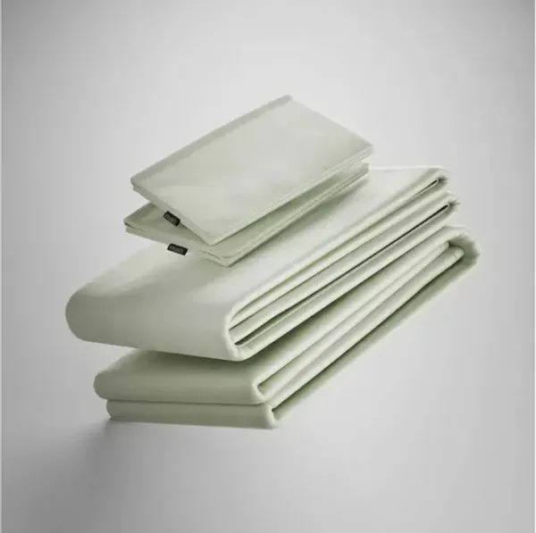 Iced Bamboo Cooling Sheets & Pillowcase Set in Sage, Twin XL