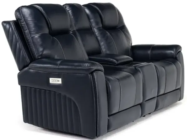 Echo 3 Power Console Loveseat in Rainer Ocean
