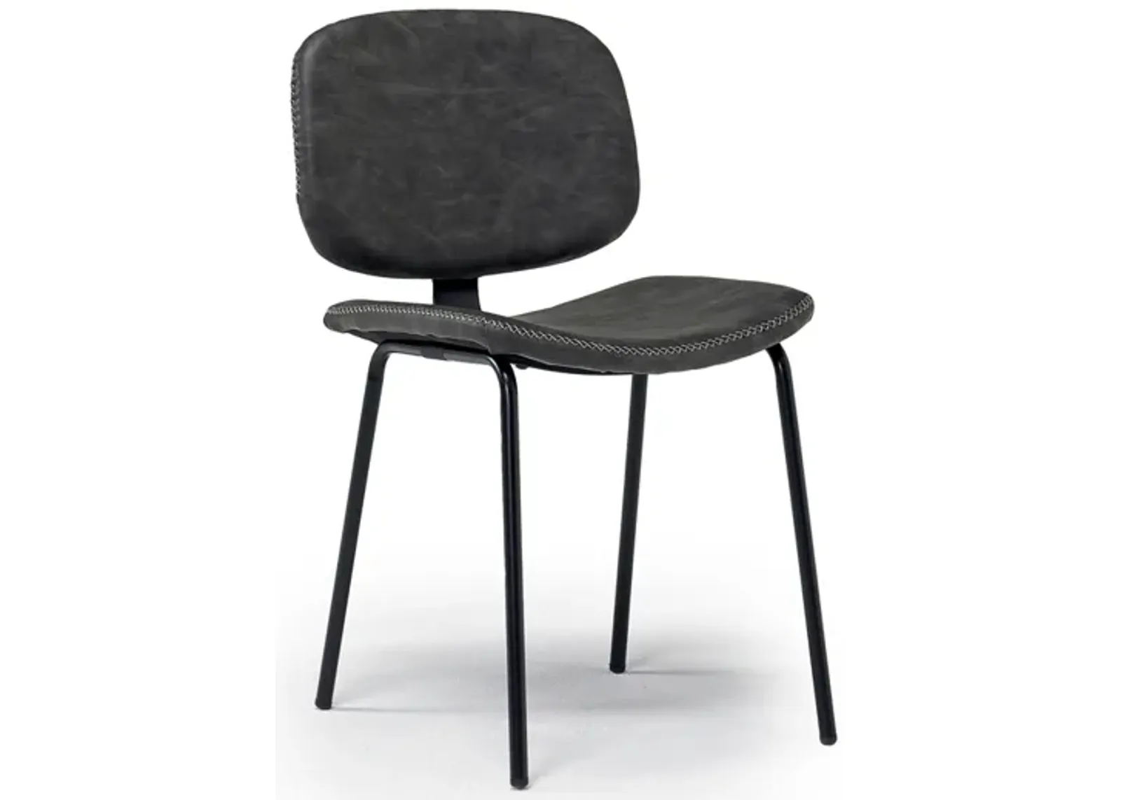 James Side Chair in Slate Leather