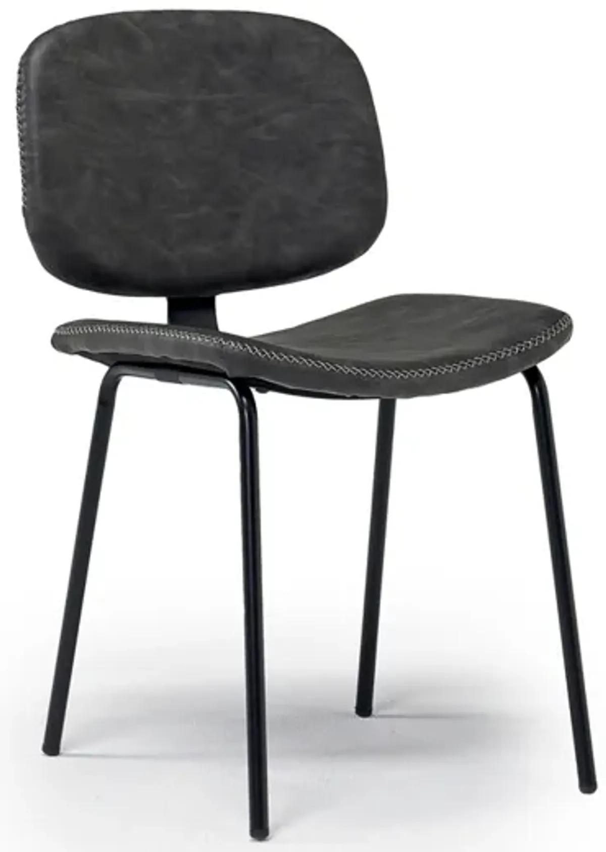 James Side Chair in Slate Leather