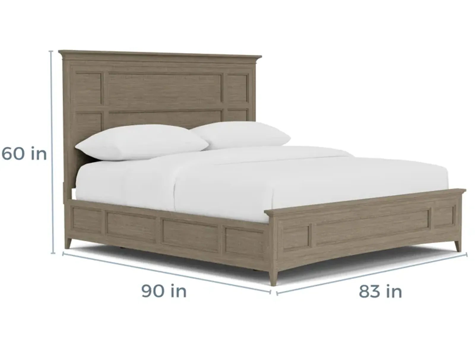 Bay Creek Panel Bed in Light Gray, CA King